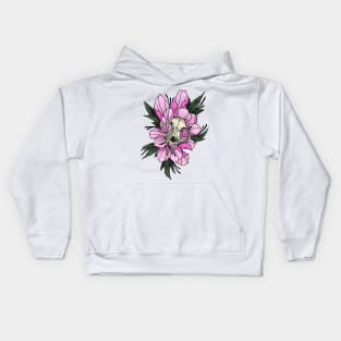 Floral Skull Kids Hoodie